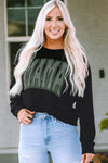 Black Mama Varsity Crew Neck Sweatshirt-Tops-MomFashion