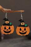 Gold Flame Halloween Pumpkin Dangle Earrings-Accessories-MomFashion