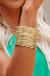 Gold Luxury Heavy Metal High Quality Open Wire Bracelet-Accessories-MomFashion