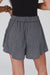 Gray Elastic Waist Culotte Shorts