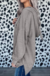 Gray Mineral Wash Exposed Seam Pullover Hoodie-Tops-MomFashion