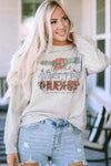 Gray SOMETHING ORANGE Graphic Relaxed Sweatshirt-Tops-MomFashion