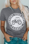 Gray SUPPORT YOUR LOCAL FARMERS Graphic Tee-Graphic-MomFashion