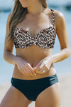 Leopard Twisted Bust Bikini Set-Swimwear-MomFashion