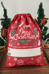 Red Merry Christmas Drawstring Gift Bag-Accessories-MomFashion