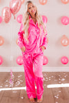 Rose 2pcs Leopard Satin Long Sleeve Pajamas Set-Loungewear-MomFashion