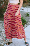 Rose Vintage Boho Floral Print Tiered Maxi Skirt-Bottoms-MomFashion