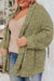 Sage Green Open Front Knit Plus Size Cozy Cardigan