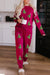 Sequined Christmas Tree Pattern Lounge Sweatsuit