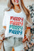 White Merry Christmas Letter Print Crew Neck T Shirt