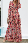 Wild Lotus Ruffle Tiered Maxi Dress-Dresses-MomFashion