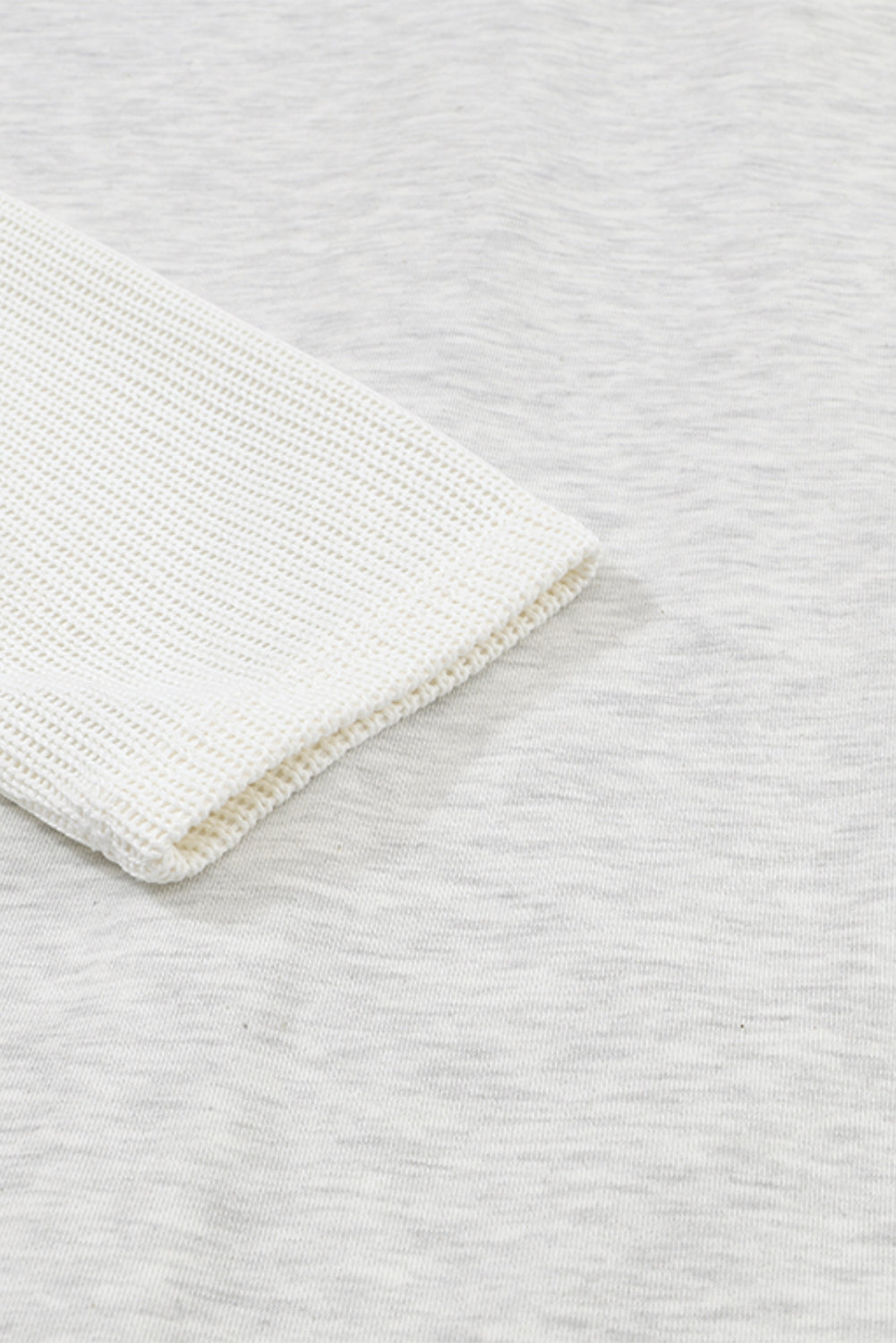 Gray Button Up Contrast Knitted Sleeves Hooded Jacket-Outerwear-MomFashion