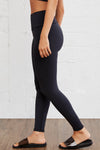 Black Arched Waist Seamless Active Leggings-Activewear-MomFashion