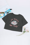 Gray WE TRUST IN DOLLY Western Fashion Graphic Tee-Graphic-MomFashion