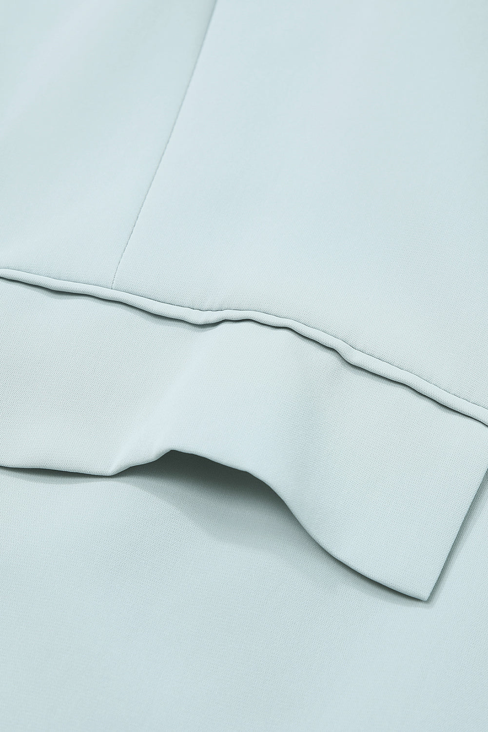 Sky Blue Plus Size Soft Lightweight Pocketed Lapel Blazer-Plus Size-MomFashion