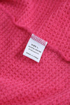 Pink Waffle Knit Button Up Casual Shirt-Tops-MomFashion