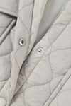 Beige 4 Big Pockets Quilted Button Down Puffer Coat-Outerwear-MomFashion