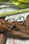 Silvery Heart Shape Hook Drop Earrings-Accessories-MomFashion