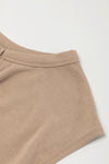 Light French Beige Cap Sleeve Open Back Drawstring Jogger Jumpsuit-Bottoms-MomFashion