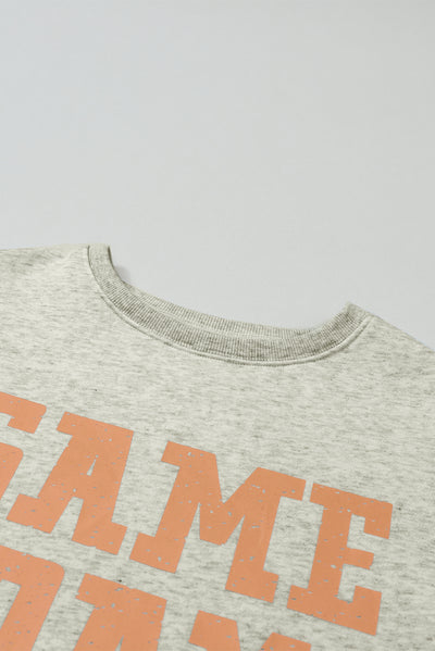 Grapefruit Orange Game Day Graphic Sweatshirt-Tops-MomFashion