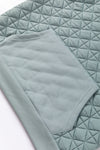 Light Grey Drop Shoulder Quilted Patchwork Kangaroo Pocket Hoodie-Tops-MomFashion