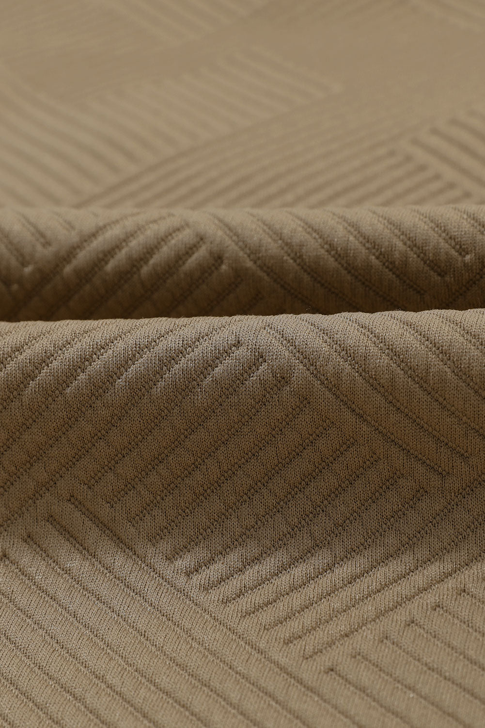 Khaki Solid Textured Flap Pocket Buttoned Shacket-Outerwear-MomFashion