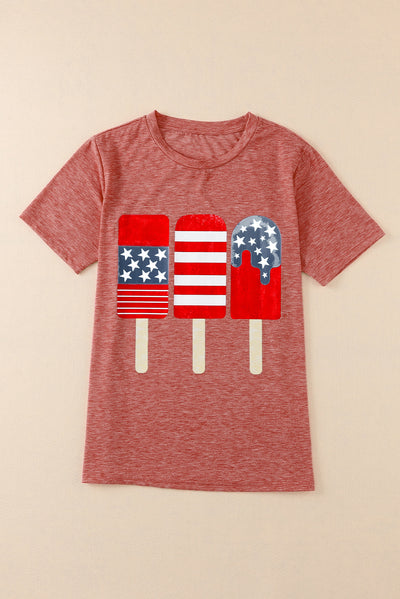 Patriotic Popsicles Short Sleeve Tee-Graphic-MomFashion