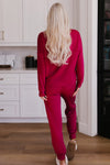 Long Sleeve Pullover and Jogger Pants Lounge Set-Loungewear-MomFashion