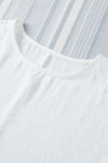 White Smocked Wrist Shift Top-Tops-MomFashion