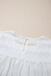 White Ruffled Lace Flowy Tank Top-Tops-MomFashion