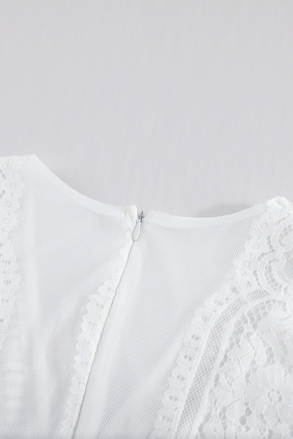 White Blue Fill Your Heart Lace Maxi Dress-Dresses-MomFashion