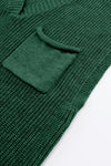 Green Knitted V Neck Sweater and Casual Pants Set-Loungewear-MomFashion