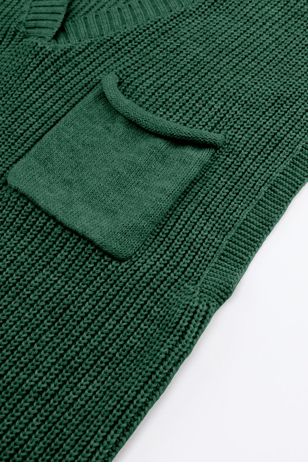 Green Knitted V Neck Sweater and Casual Pants Set-Loungewear-MomFashion
