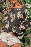 Lively Tiger Print Casual Sweatshirt-Tops-MomFashion