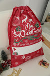 Red Merry Christmas Drawstring Gift Bag-Accessories-MomFashion