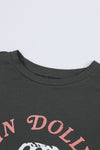 Gray WE TRUST IN DOLLY Western Fashion Graphic Tee-Graphic-MomFashion