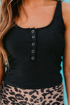 Black Square Neck Sleeveless Fashion Print Tankini Set-Swimwear-MomFashion