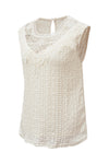 Apricot Guipure Lace Crochet Keyhole Back Tank Top-Tops-MomFashion