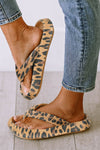 Leopard Print Thick Sole Flip Flops-Shoes & Bags-MomFashion