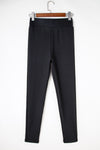 Black Fleece Lining Winter High Waist Leggings-Bottoms-MomFashion