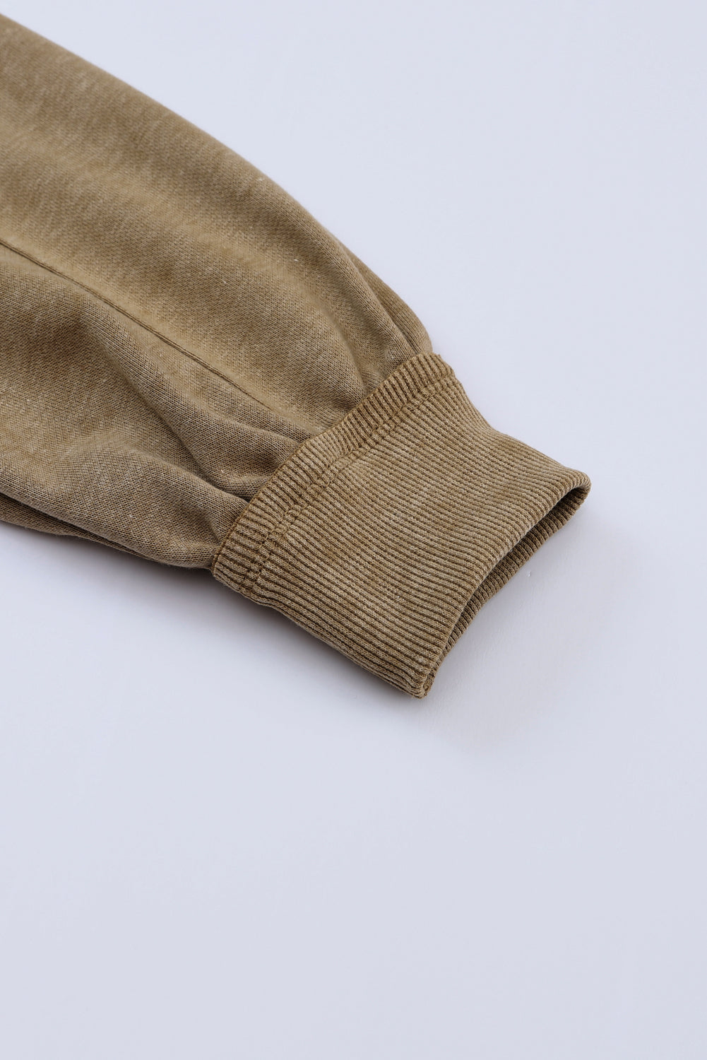 Khaki Exposed Seam Twist Open Back Oversized Sweatshirt-Tops-MomFashion