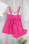 Rose 2pcs Swing Tankini Swimsuit-Swimwear-MomFashion