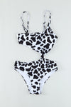 Cow Animal Print One-piece Swimsuit-Swimwear-MomFashion