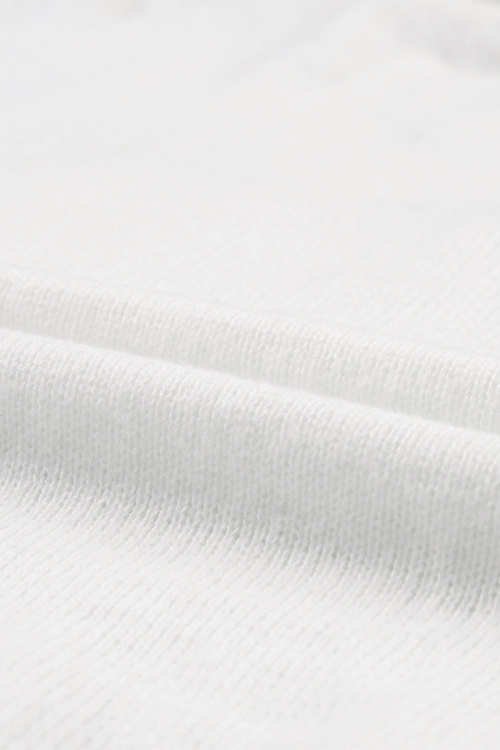 White XOXO Glitter Print Round Neck Casual Sweater-Tops-MomFashion