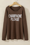 Desert Palm Champagne Please Graphic Sweater-Tops-MomFashion