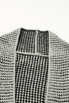 Gray Textured Knit Pocketed Duster Cardigan-Tops-MomFashion