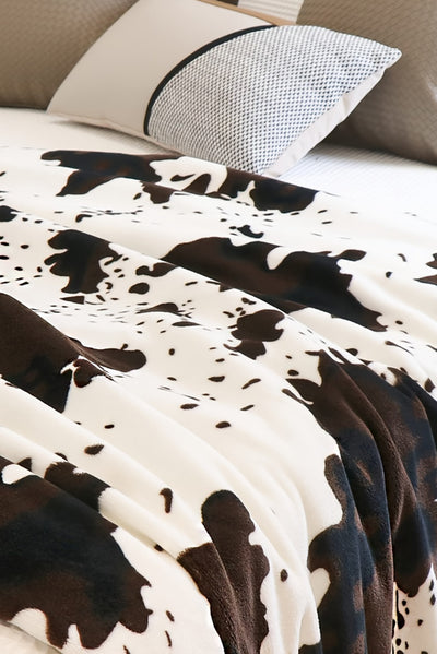 Multicolour Cow Spots Plush Blanket 150*200cm-Accessories-MomFashion