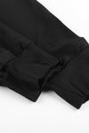 Black Pocketed Casual Joggers-Bottoms-MomFashion