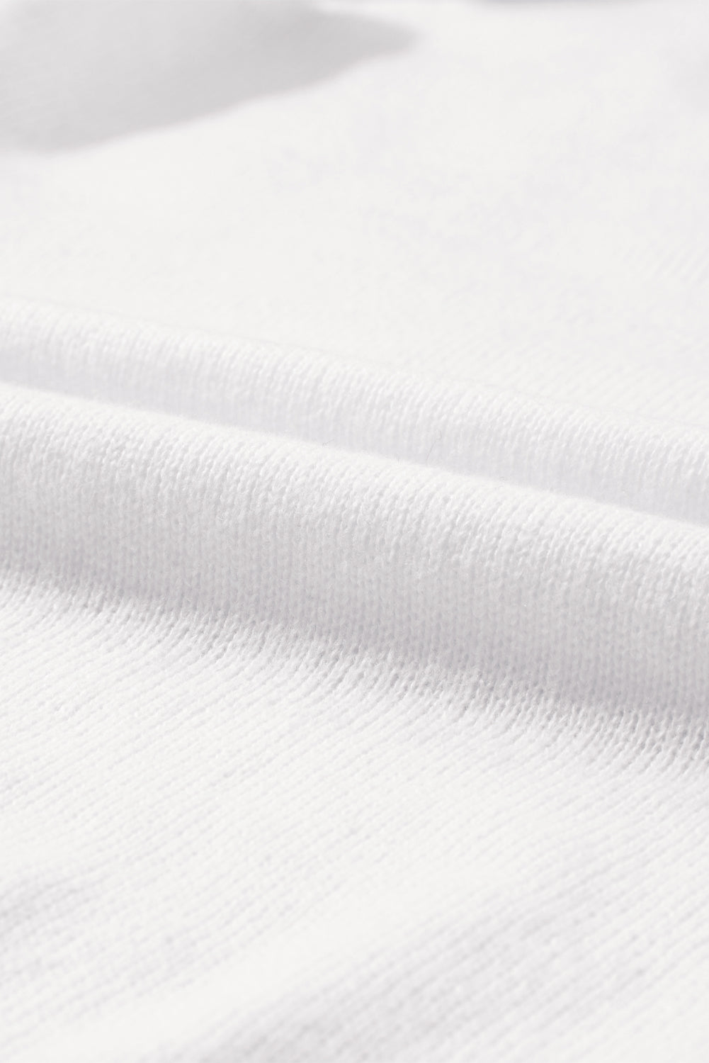 White Holly Jolly Round Neck Casual Sweater-Tops-MomFashion