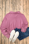 Valerian Quarter Zip Stand Neck Kangaroo Pocket Sweatshirt-Tops/Sweatshirts & Hoodies-MomFashion